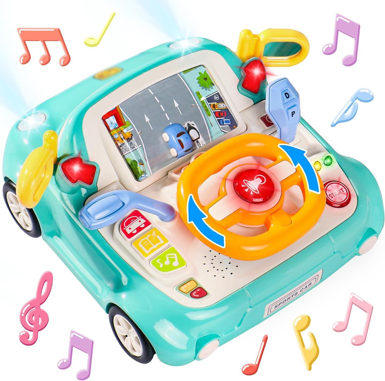 Musical Steering-Wheel Activity Toy - product view 6
