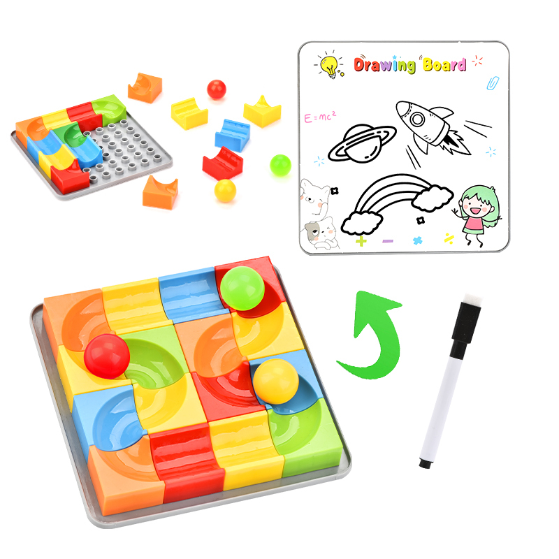 Marble Run & Drawing Board - 2-in-1 Set