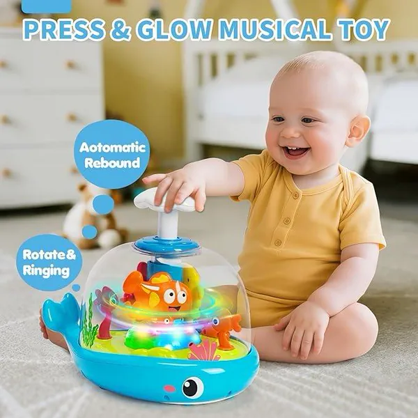 Whale Activity Spinner with Light & Music - product view 12