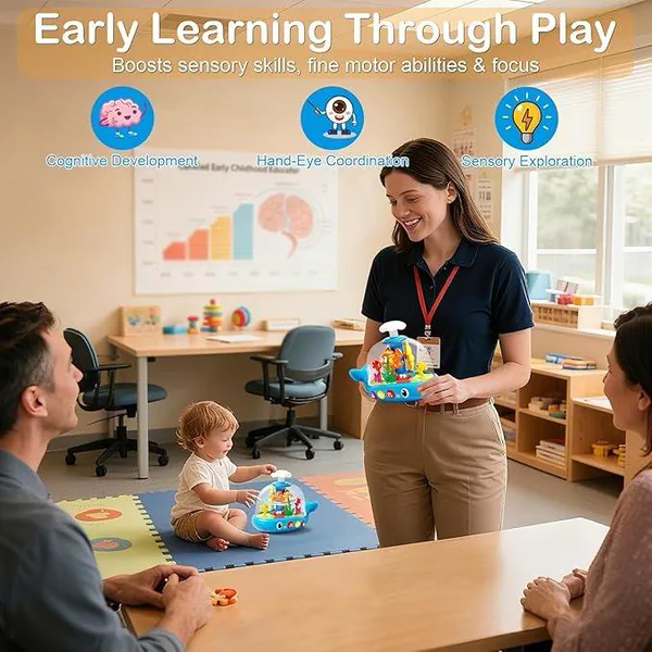 Whale Activity Spinner with Light & Music - product view 4